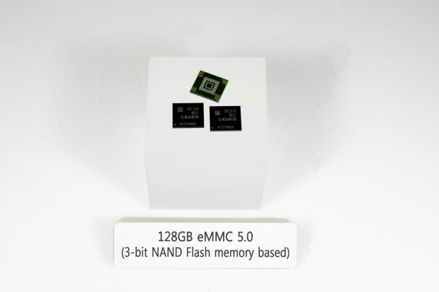 128 GByte Flash-Speicher mit TLC und eMMC 5.0 (Bild: Samsung)